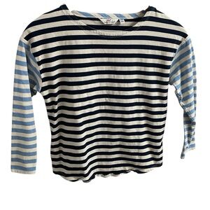 Vineyard Vines black, blue and White striped shirt size XXS